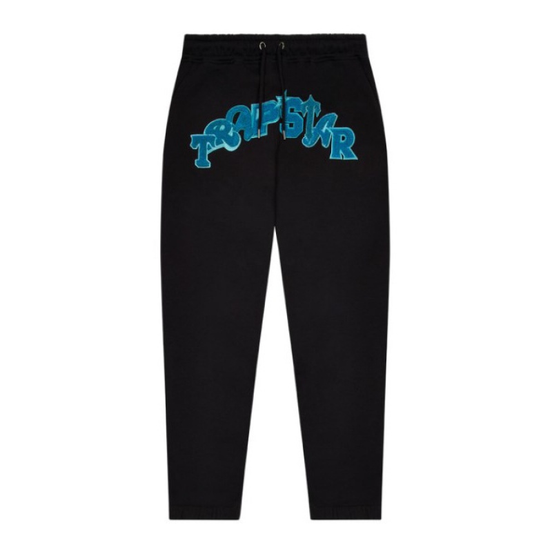 Trapstar Wildcard Jogging Bottoms Trainingsanzug Herren Schwarz Türkis Österreich | IQ72-385