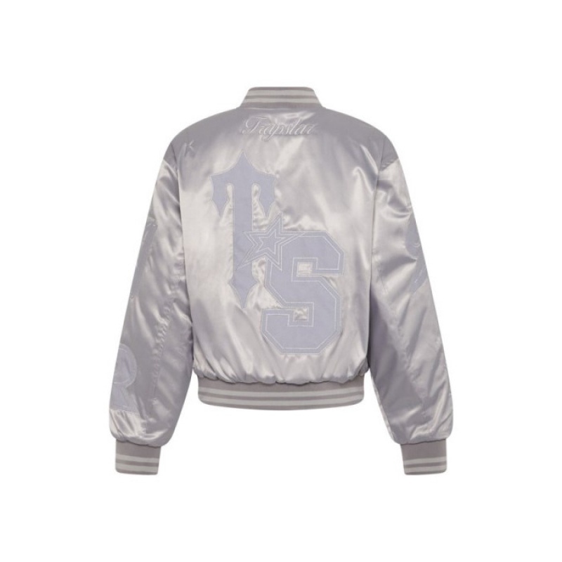 Trapstar Wildcard Stadium Jacket Jacken Damen Silber Österreich | WD44-774