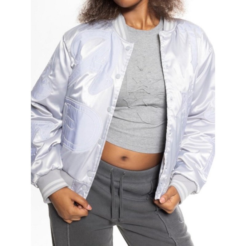 Trapstar Wildcard Stadium Jacket Jacken Damen Silber Österreich | WD44-774