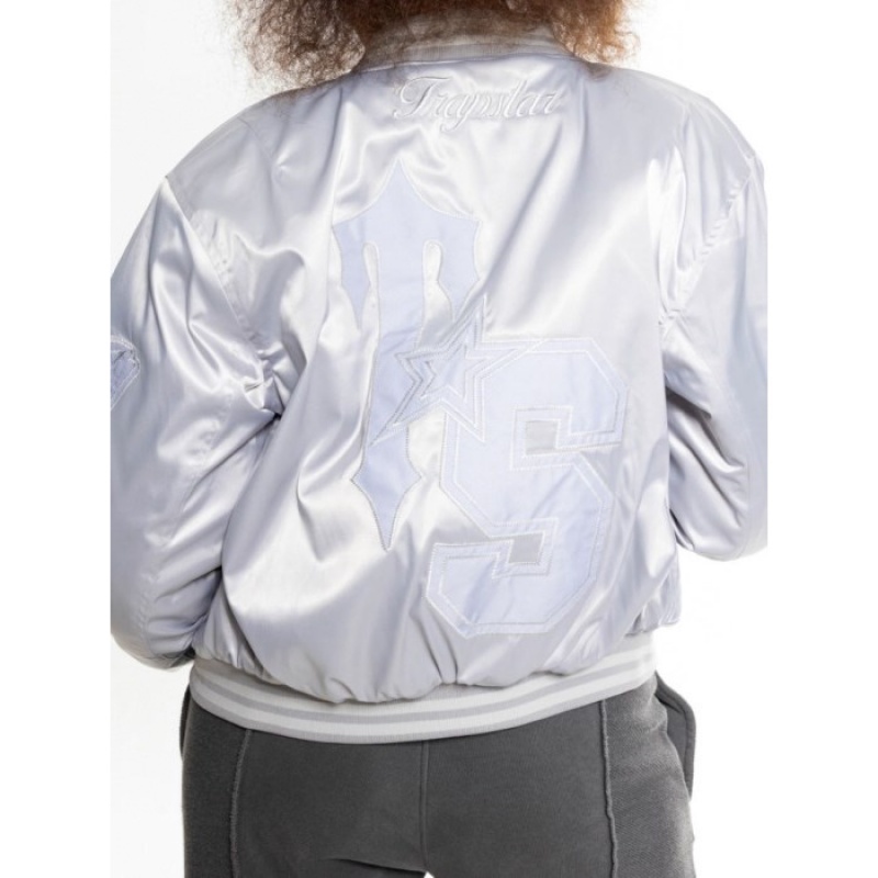 Trapstar Wildcard Stadium Jacket Jacken Damen Silber Österreich | WD44-774