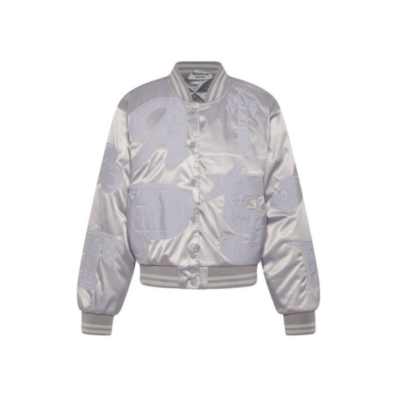 Trapstar Wildcard Stadium Jacket Jacken Damen Silber Österreich | WD44-774