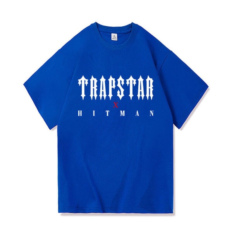 Trapstar X Hitman T-shirts Herren Blau Österreich | IX87-452